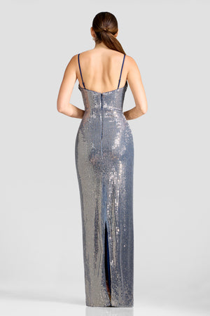 Elanora Dress / NAVY-GOLD
