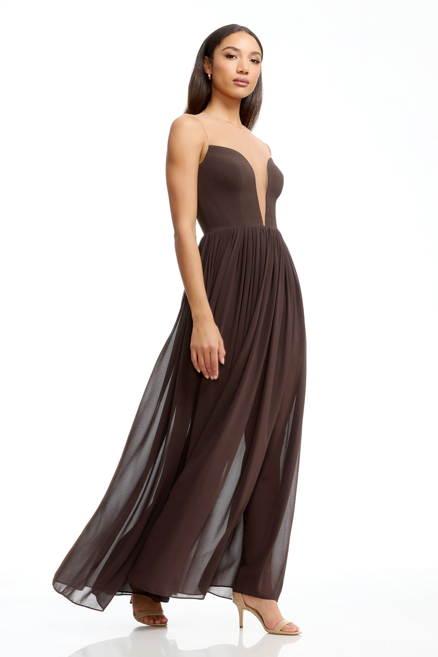 dress the population ellen strapless gown Dress the Population Women's Eleanor Strapless Gown - NAVY