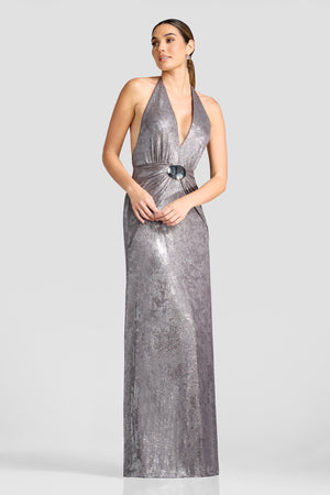 Elide Dress / GUNMETAL