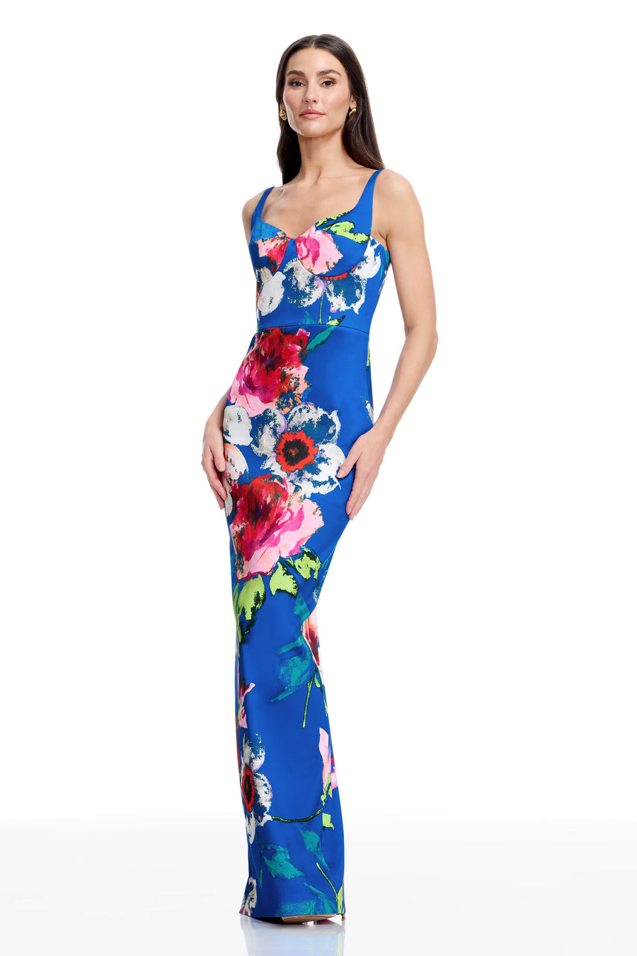 dress the population gown Elijah Gown S / COBALT MULTI