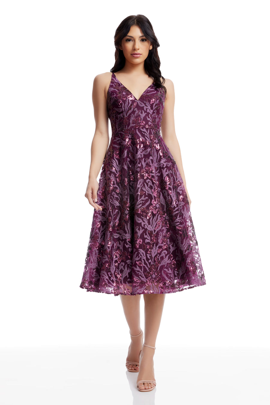 Elisa Dress L / Deep Plum Multi Elisa Dress L / Deep Plum Multi