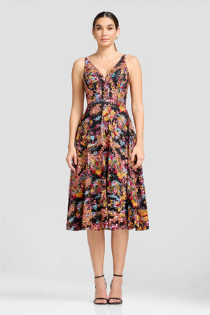 ELISA DRESS / PAPAYA MULTI