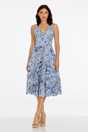 Elisa Dress / NAVY MULTI