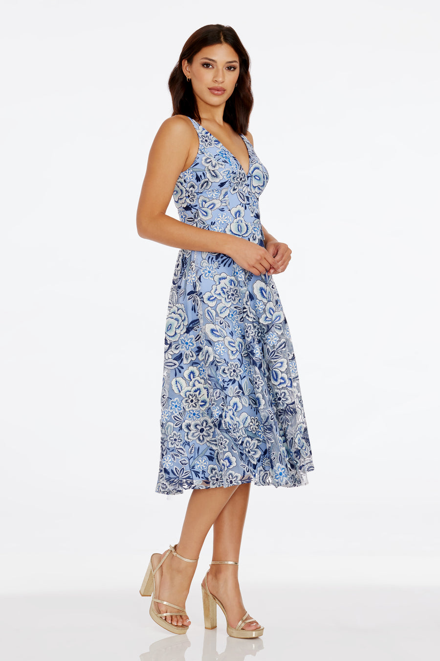 dress the population allison Dress The Population Sequin Midi Dress Dress The Population Black Label Allison Cap-Sleeve Sequin Midi