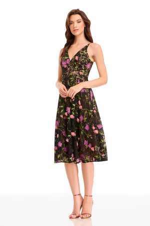 ELISA DRESS / BLACK MULTI