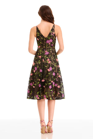 ELISA DRESS / BLACK MULTI