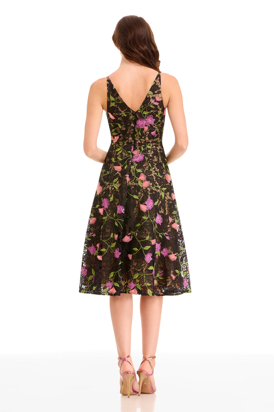 ELISA DRESS / BLACK MULTI