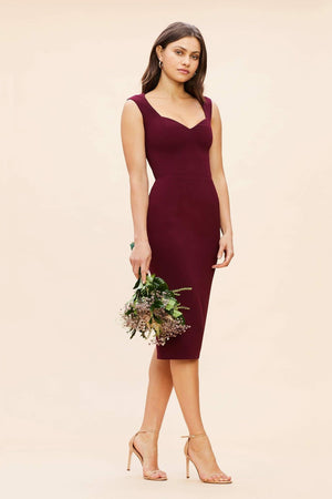 Elle Dress / BURGUNDY