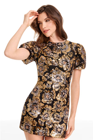 ELSIE DRESS / GOLD MULTI