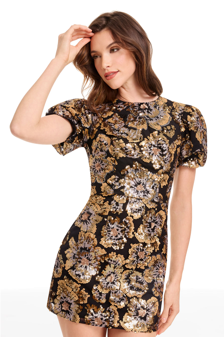 ELSIE DRESS / GOLD MULTI