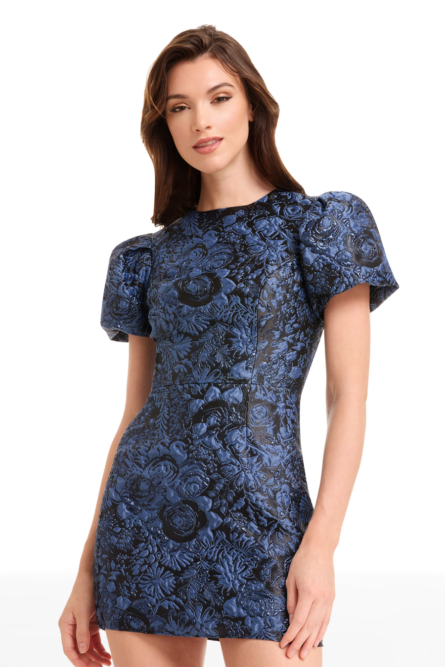 ELSIE DRESS / NAVY MULTI