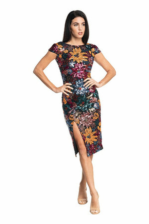 Elyse Dress / tangelo multi