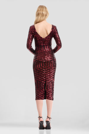 Emery Dress / BLACK/BERRY