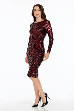 Emery Baroque Sequin Dress