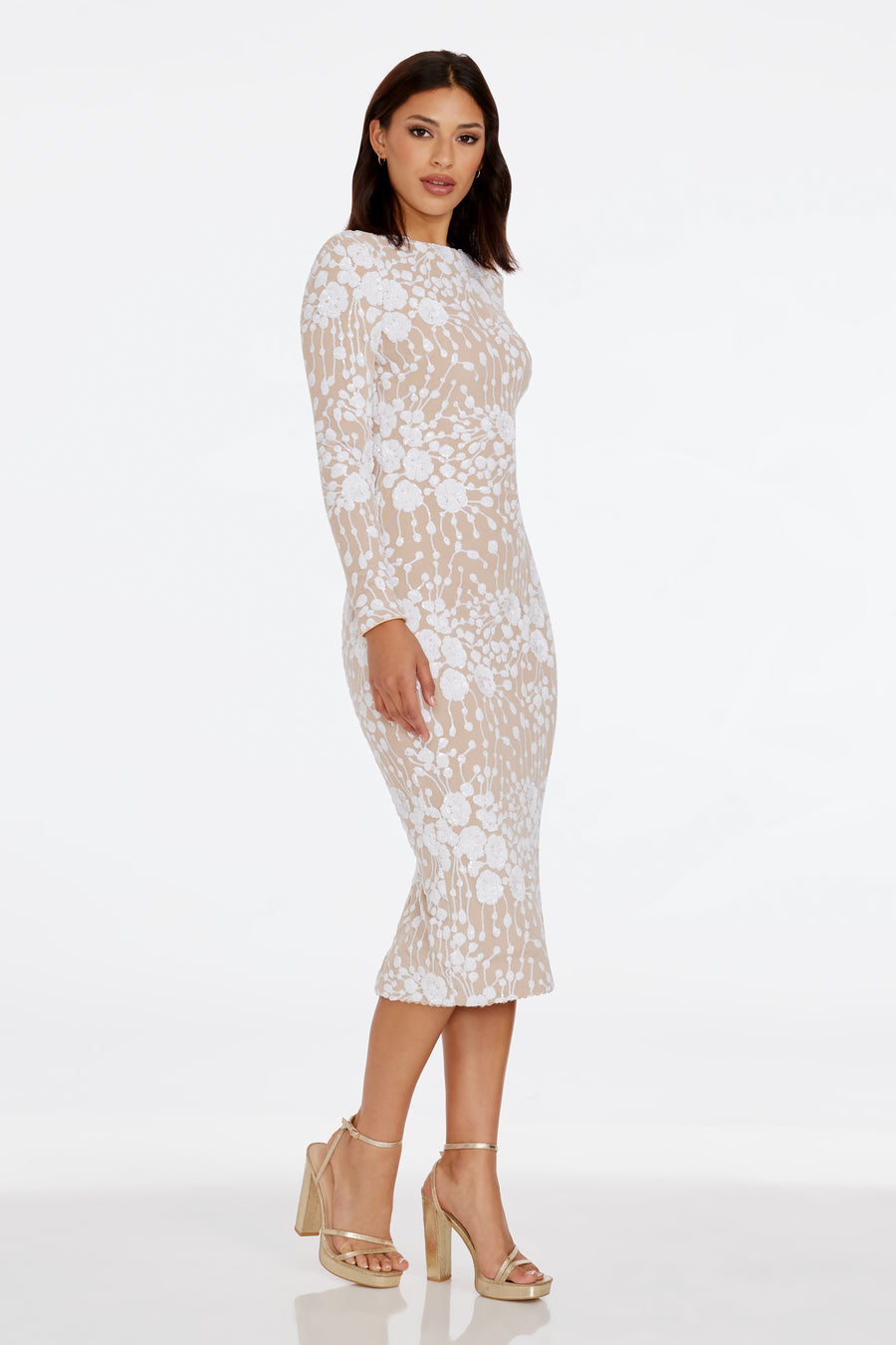 Dress the population green lace dress hot sale