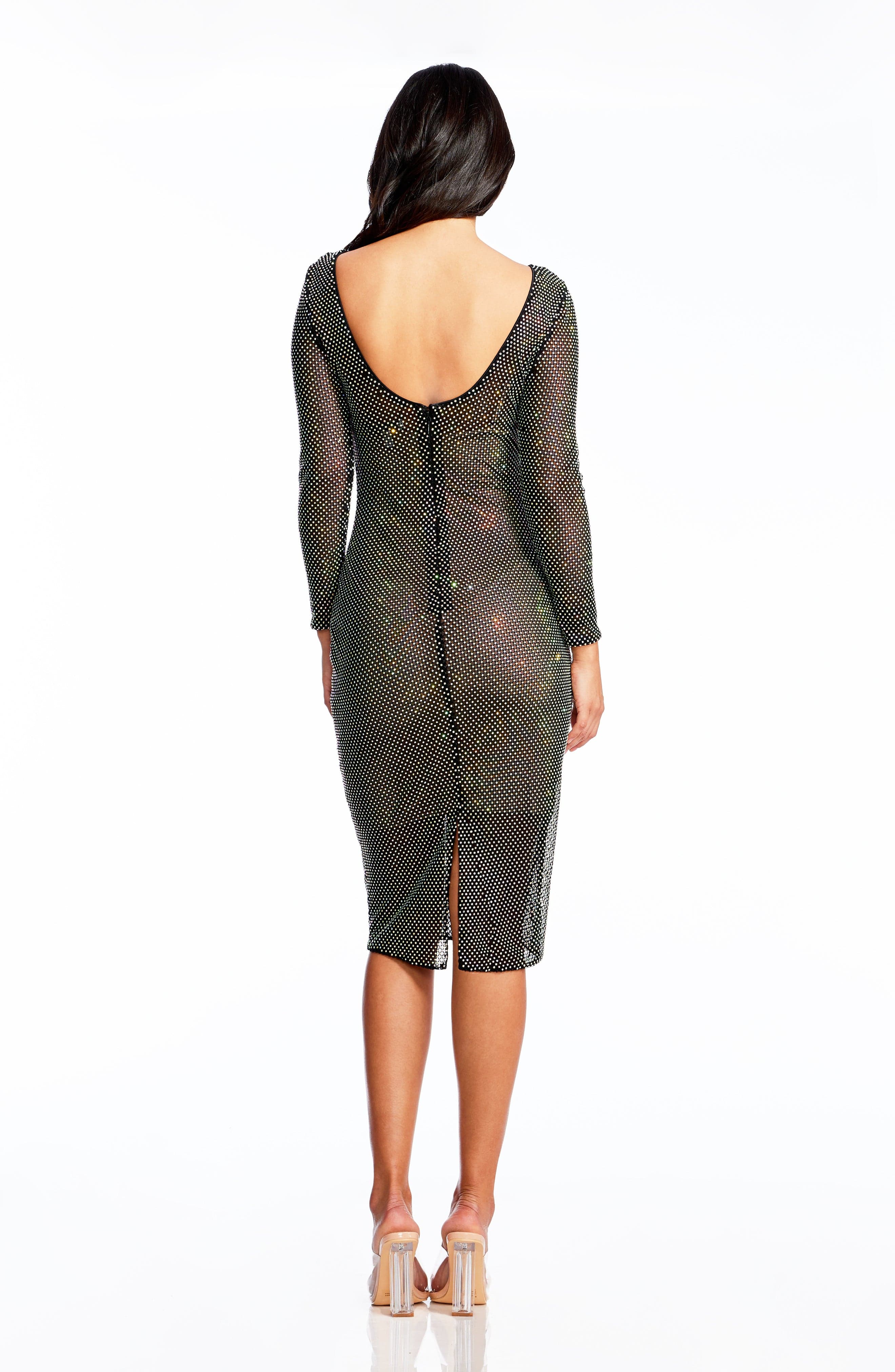 dress the population emery scoop back sequin midi dress Emery Sequin Dress Dress the Population
