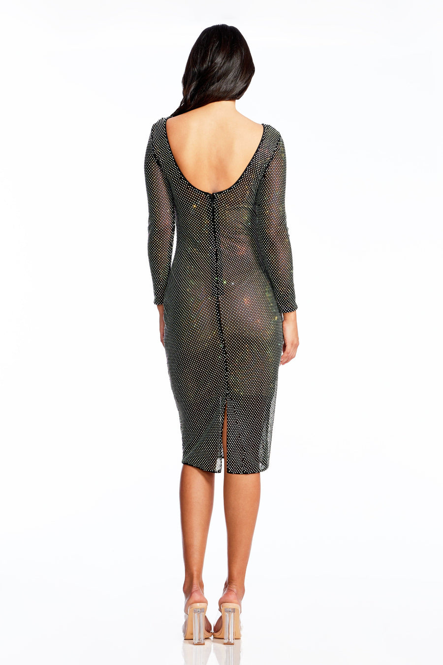 emery dress the population Dress The Population Emery Sequin Dress - Black