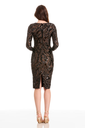 EMMALYN DRESS / BLACK-NUDE