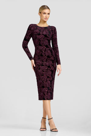 Emmalyn Dress / BURGUNDY-BLACK