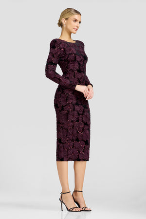 Emmalyn Dress / BURGUNDY-BLACK