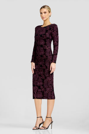 Emmalyn Dress / BURGUNDY-BLACK