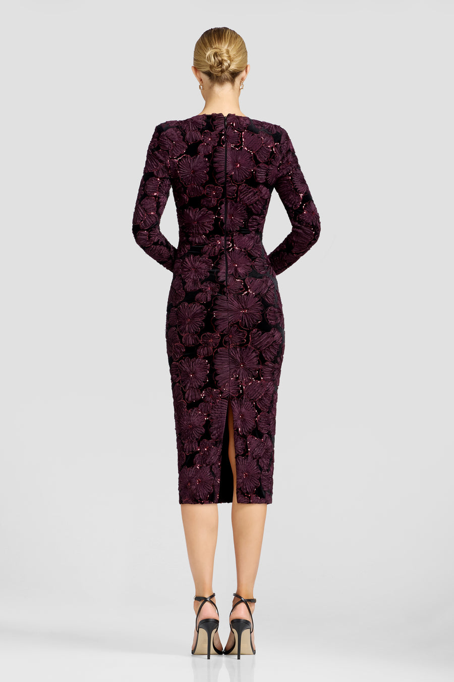Emmalyn Dress / BURGUNDY-BLACK