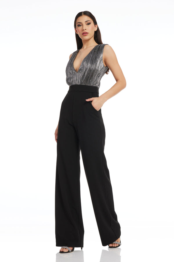 Everette Jumpsuit / BLACK-SILVER