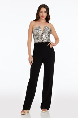Fernanda Jumpsuit / SILVER-BLACK