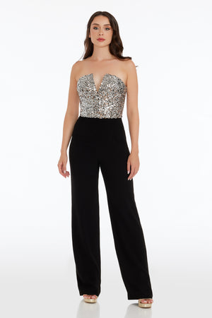 Fernanda Jumpsuit / SILVER-BLACK