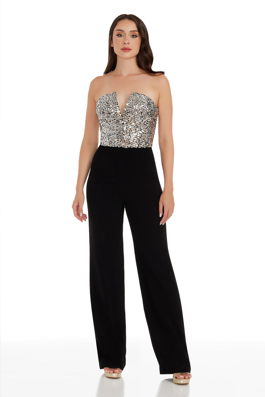 Fernanda Jumpsuit / SILVER-BLACK