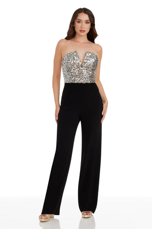 Fernanda Jumpsuit / SILVER-BLACK