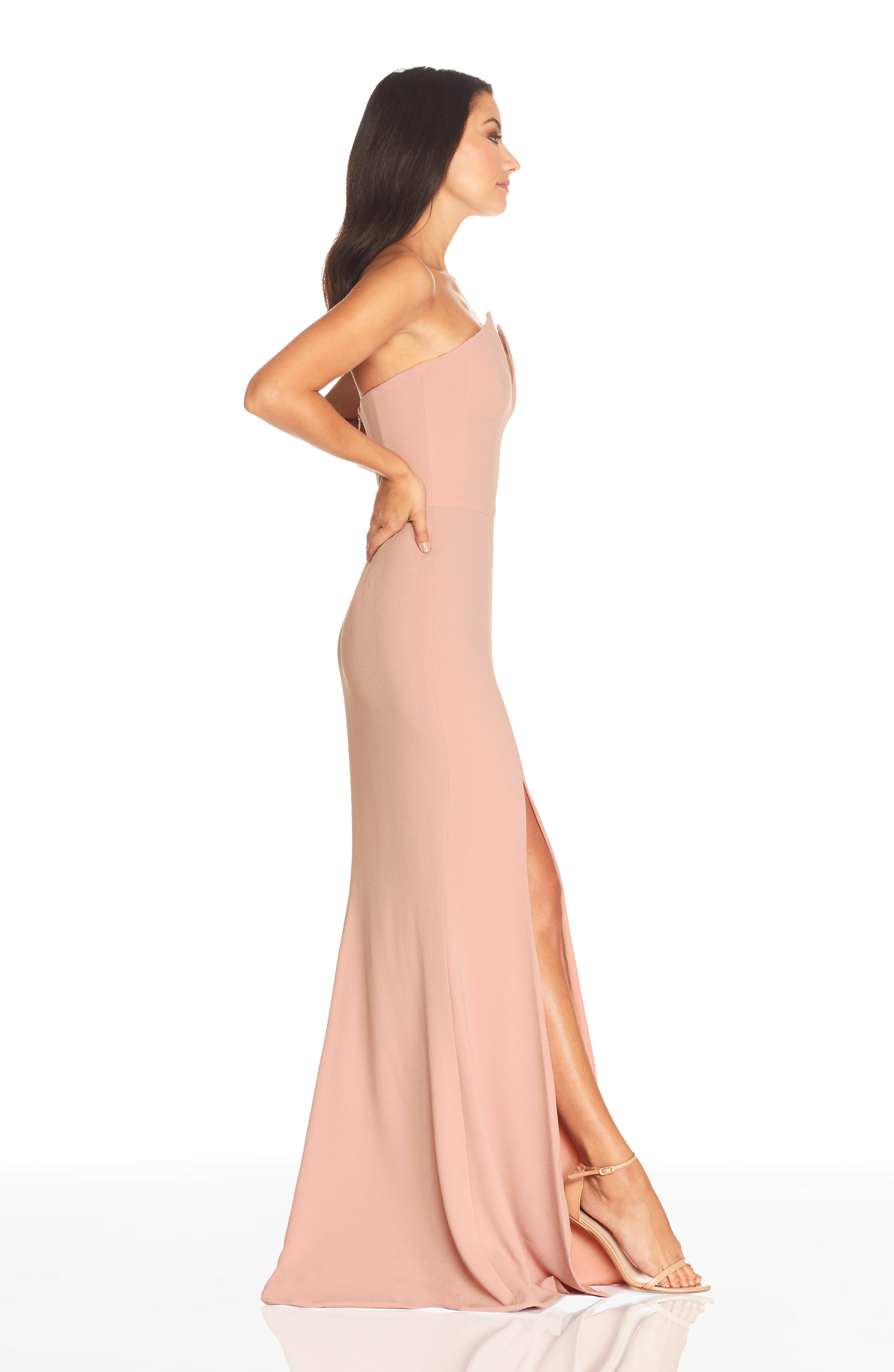 green emerald velvet dress Dress The Population Fernanda Dress - Pink