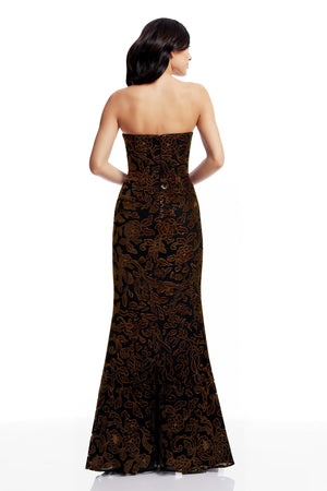 FERNANDA GOWN / MOCHA-BLACK