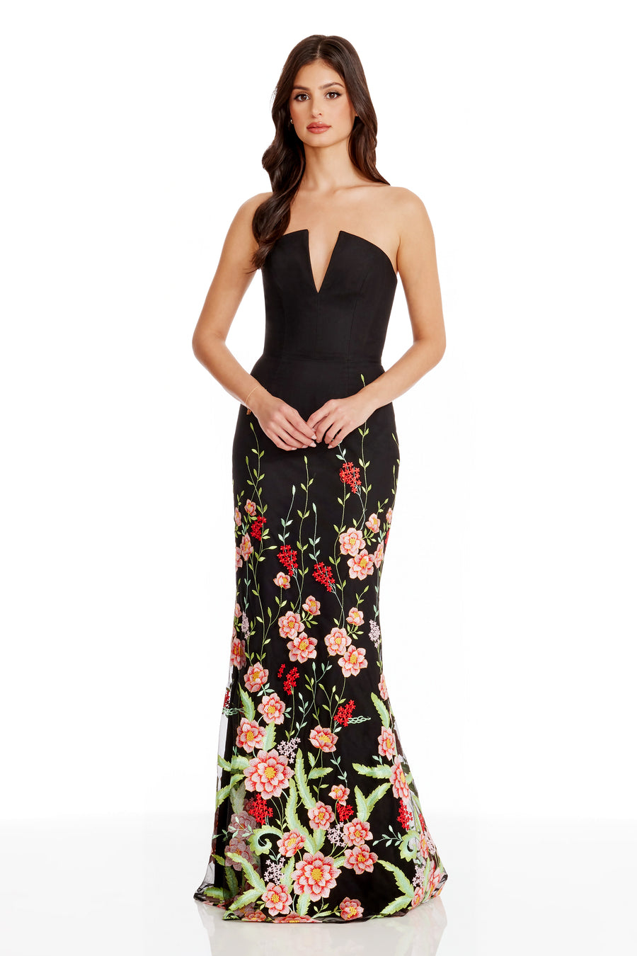 dress the population fernanda dress Fernanda Gown S / VINTAGE PINK