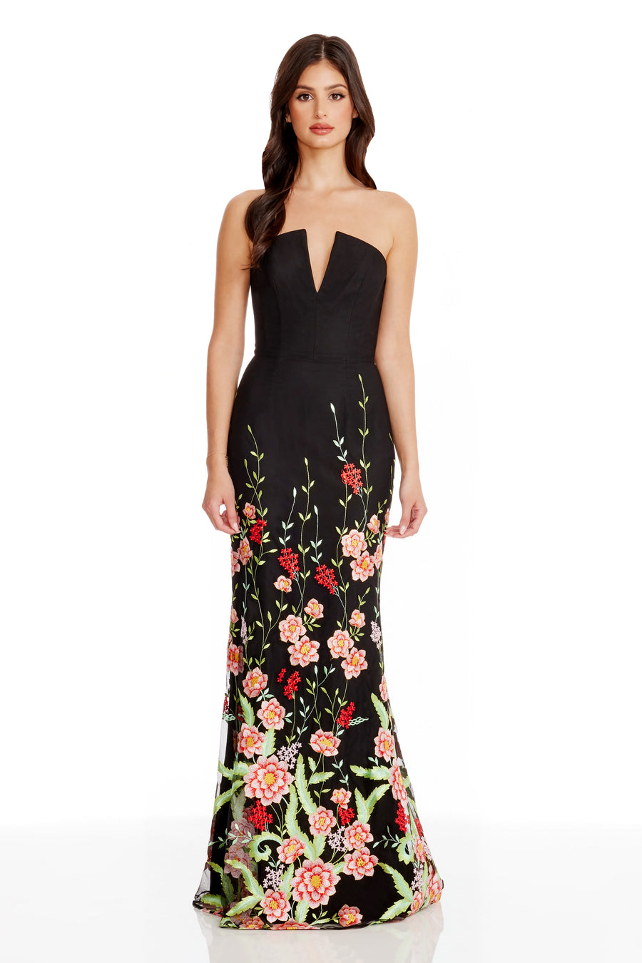 fernanda dress dress the population Dress the Population Women's Fernanda Strapless Gown