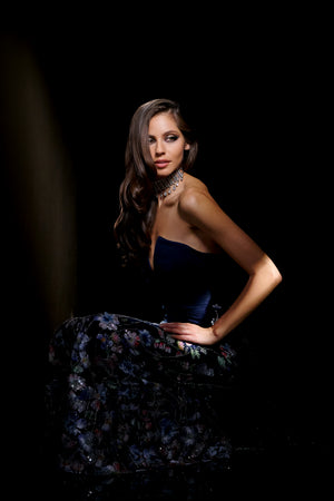 FERNANDA DRESS / NAVY MULTI