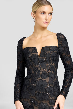Foster Dress / BLACK-NUDE