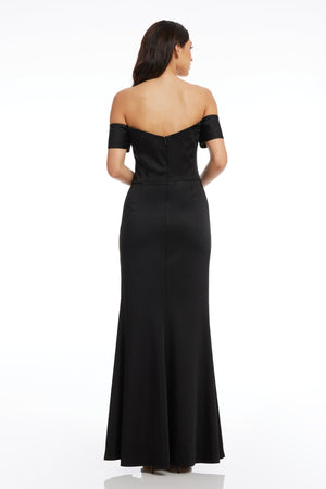 dress the population off the shoulder Dress the Population Women's Verona Off-the-Shoulder Midi Dress - Black