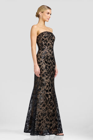 Genesis Dress / BLACK-NUDE