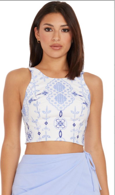 GINNY TOP / OFF WHITE MULTI