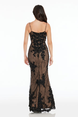 Giovanna Dress / BLACK-NUDE