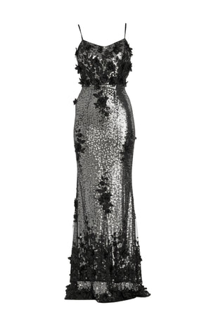 GIOVANNA GOWN / SILVER-BLACK