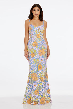Giovanna Dress / LAVENDER MULTI