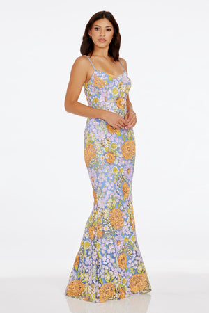 Giovanna Dress / LAVENDER MULTI