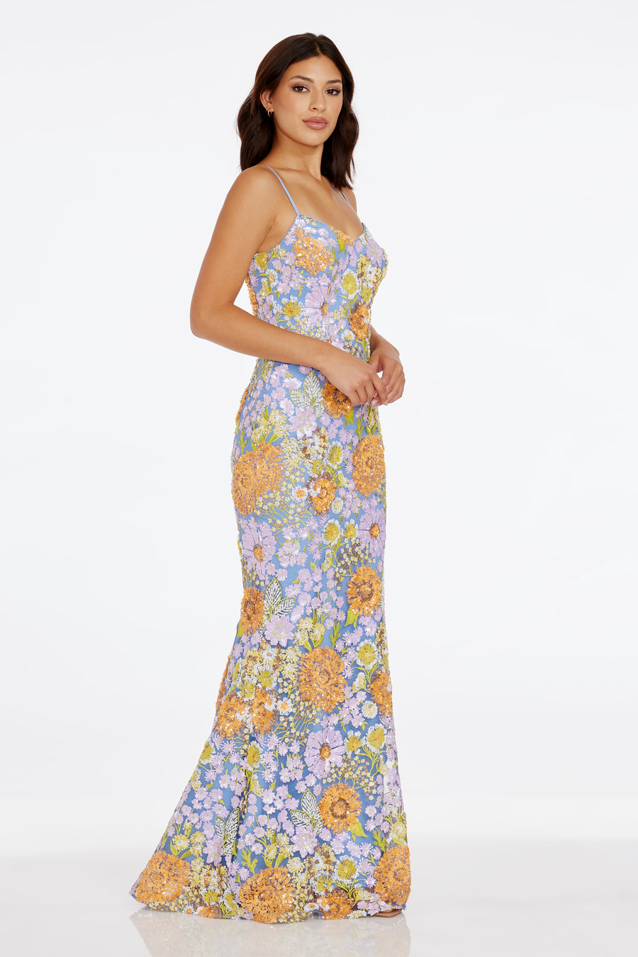 Giovanna Dress / LAVENDER MULTI