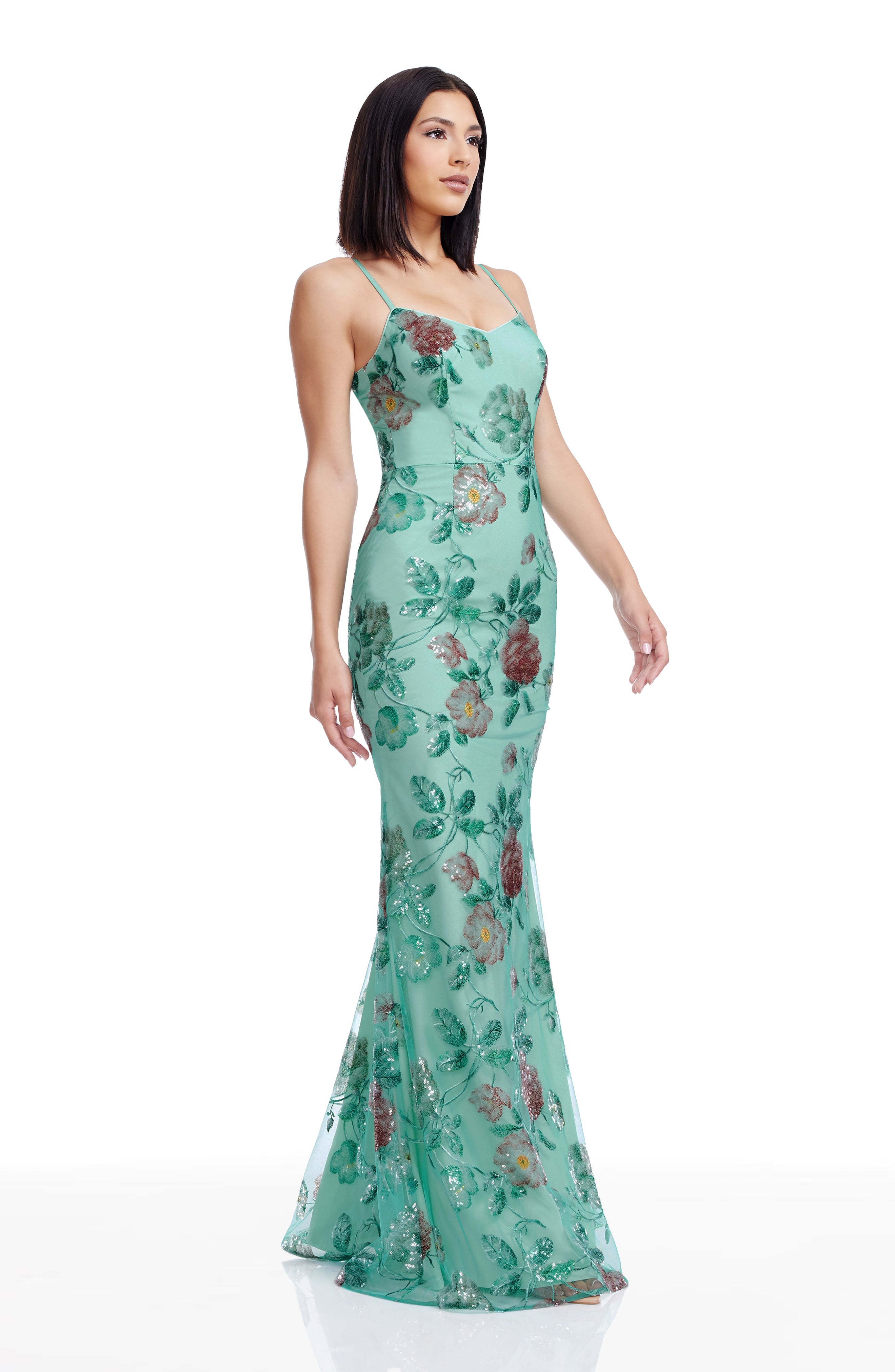 dress the population giovanna gown Black Label Sleeveless Sequin glittering garden grows across this dazzler of a gown designed in a slinky mermaid fit and turned up with dreamy color. Sequin Giovanna Gown by Dress