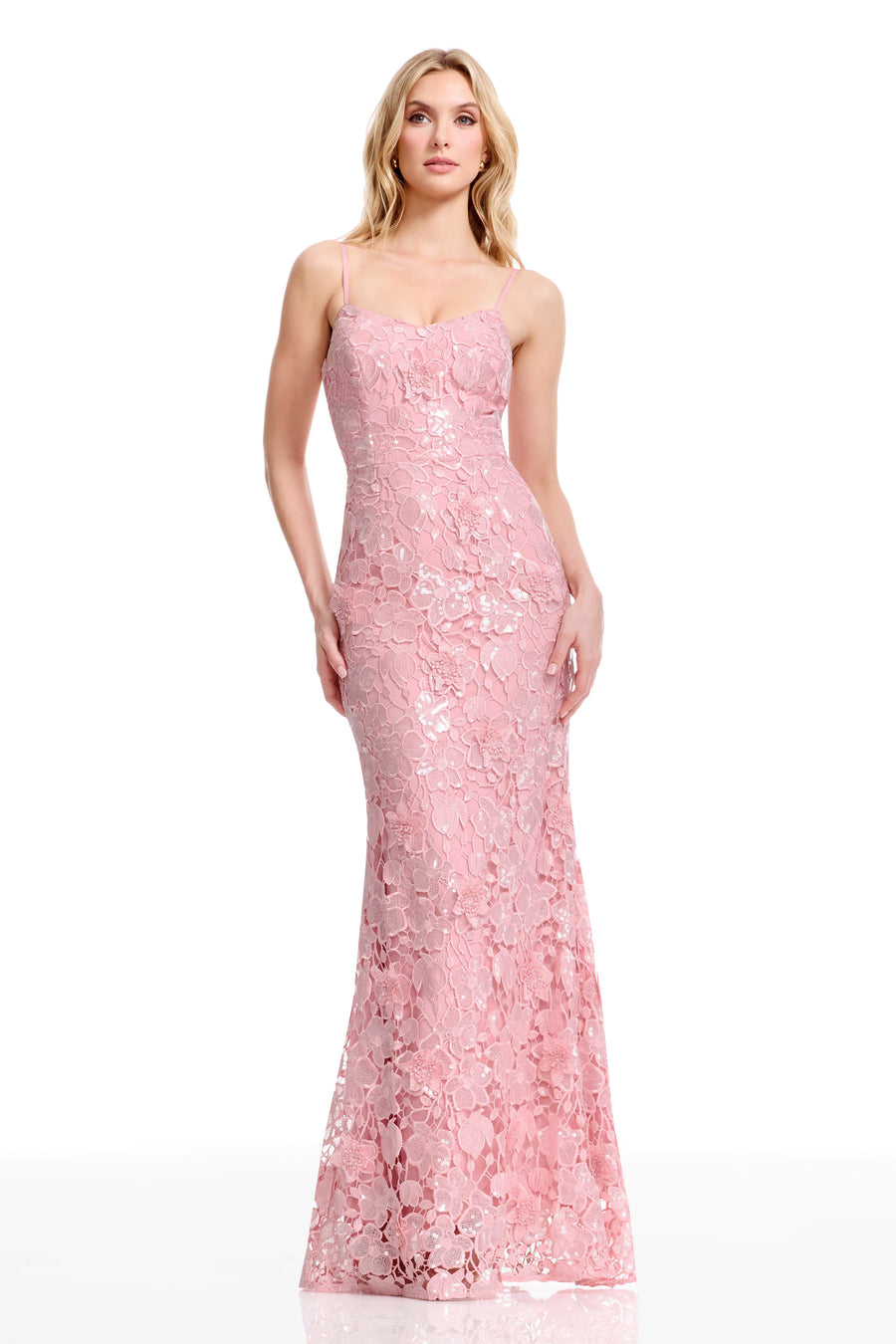 Dress the Population Women's Giovanna Lace Dress - Pink - Size S