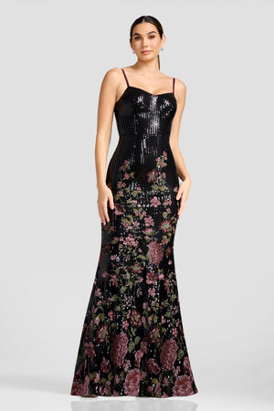 Giovanna Gown / BLACK MULTI