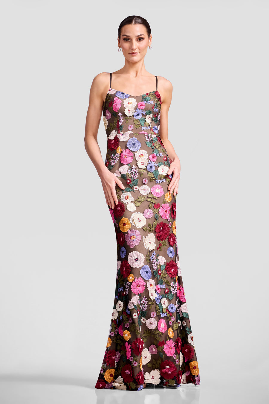 GIOVANNA GOWN / BLACK MULTI