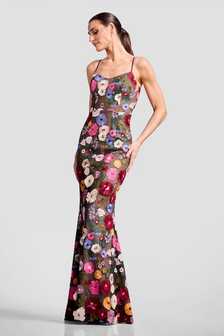 GIOVANNA GOWN / BLACK MULTI